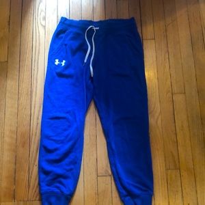 Women size medium.  Blue Under armor sweatpants